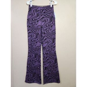 Disney The Nightmare Before Christmas Zero Stretch Flare Pants Purple Size Small